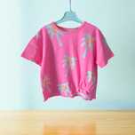 Przepiękna bluzeczka bluzka t-shirt z wiązaniem w palmy Zara 104
