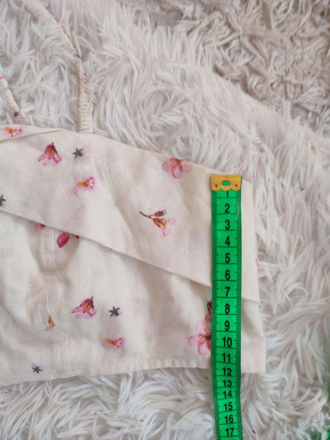 Lniany top w kwiaty linen bawełna cotton H&M