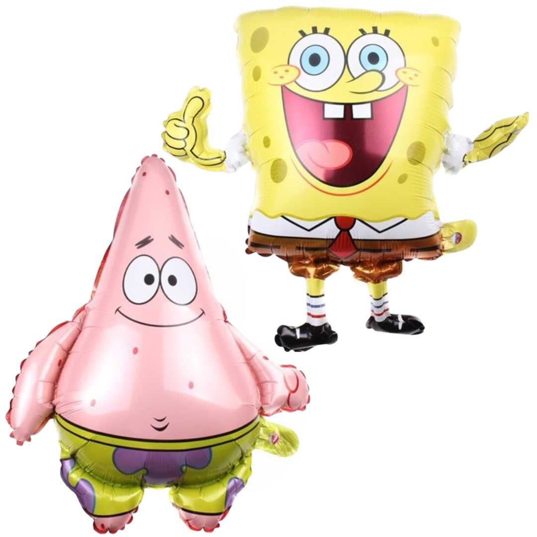 Balony foliowe Spongebob Kanciastoporty Patryk Skalmar urodziny 18szt