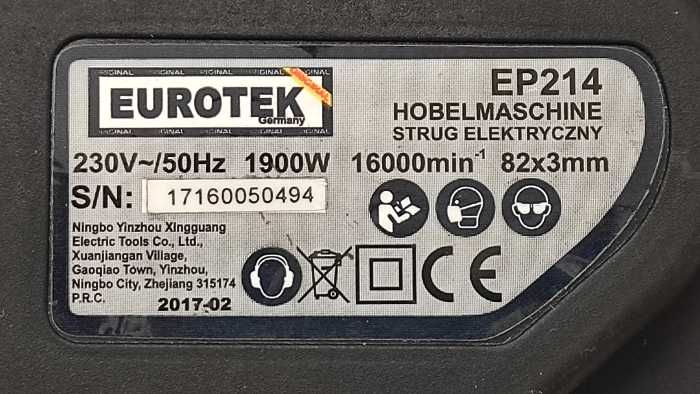 Podstawa Stopa Płoza Hebel Strug Elektryczny Eurotek EP214
