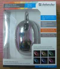 650_ Мышь Defender Rainbow MS-770L USB подсветка Chrome Silver