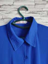 Синяя женская рубашка блузка