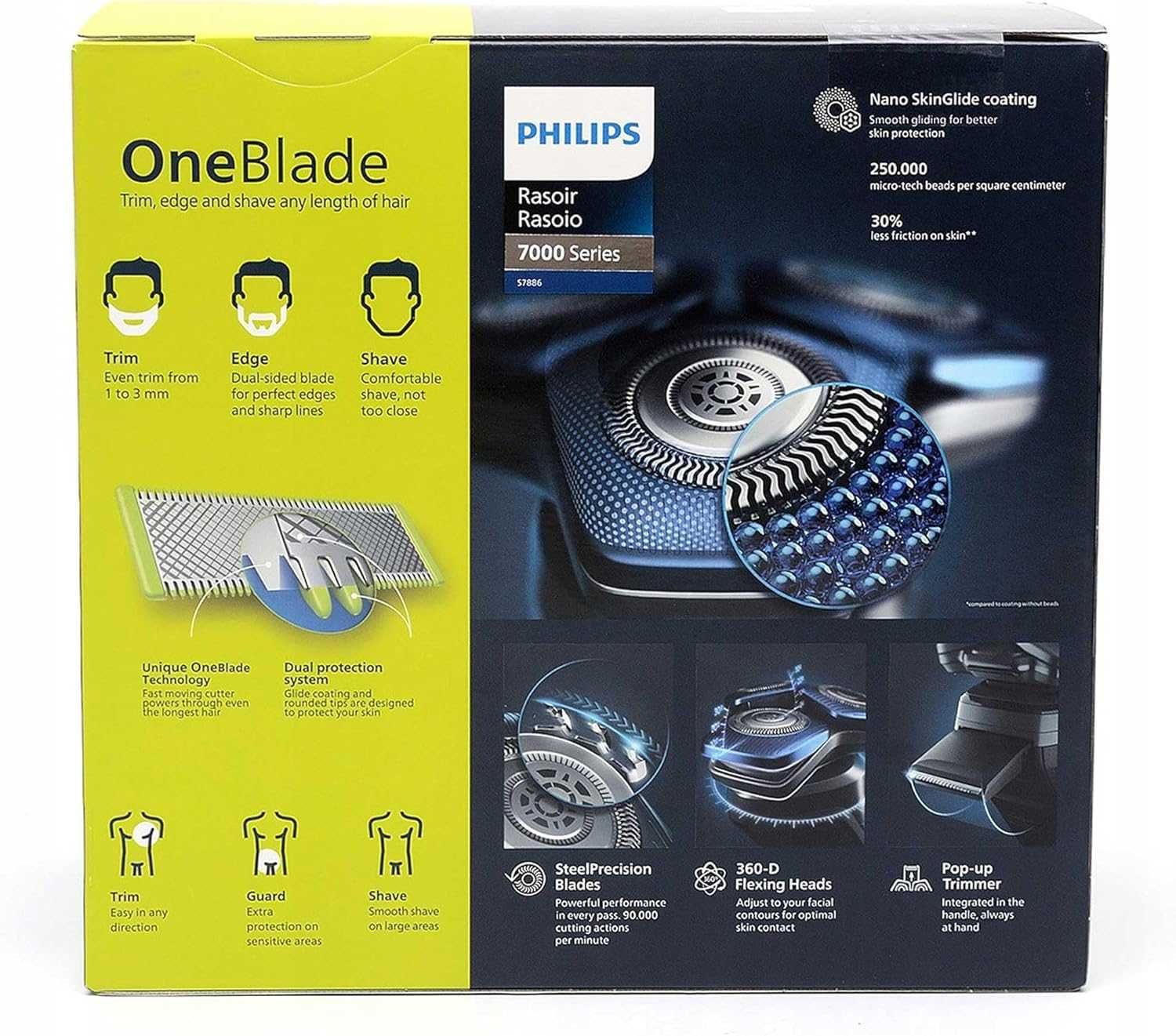 електробритва PHILIPS Shaver Series 7000 S7886/78+тример OneBlade