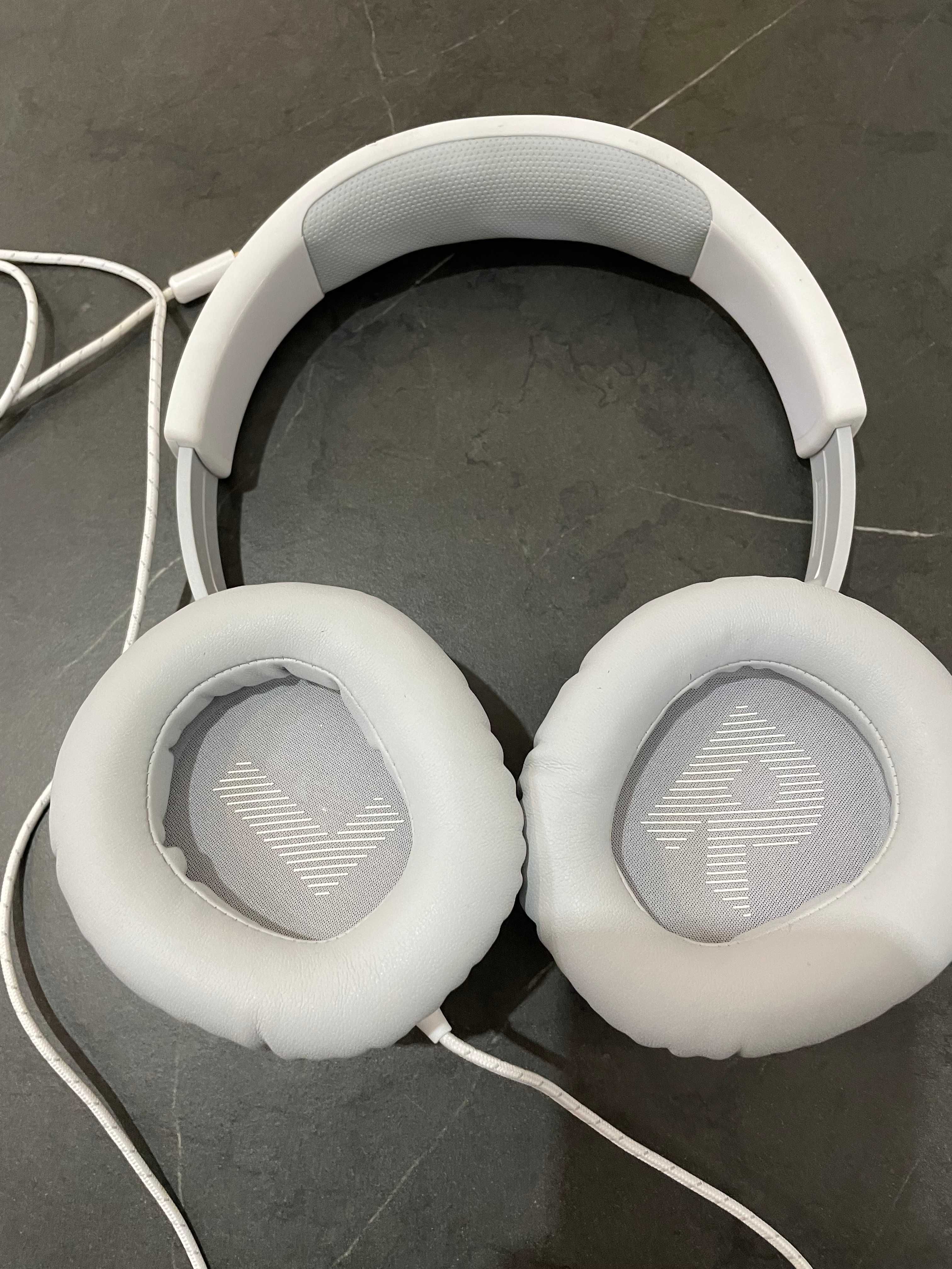 Słuchawki gamingowe JBL  Quantum 100 Białe bardzo dobry stan