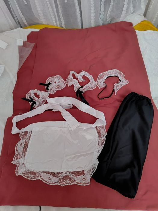 Strój przebranie pokojówka służąca 5 elementów rozmiar uniwersalny