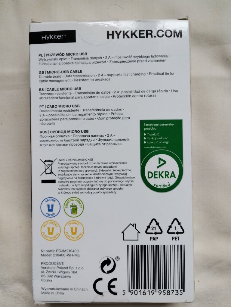 Przewód mikro USB