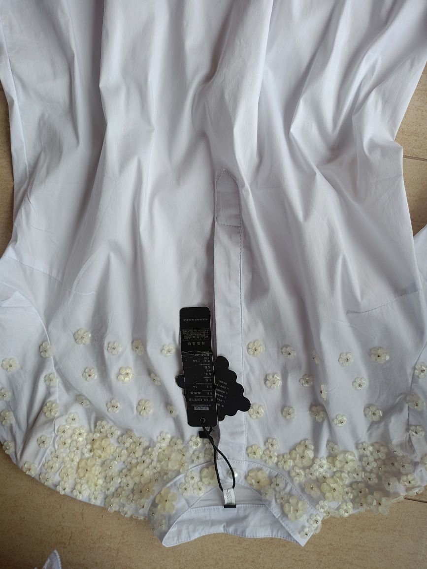 Piękna damska bluzka elegancka Biała rozmiar XL