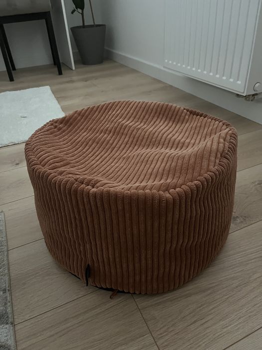 Ceglasty sztruksowy puf pufa 45cm miekka