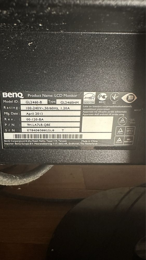 Монітор Benq gl2460 24 дюйми