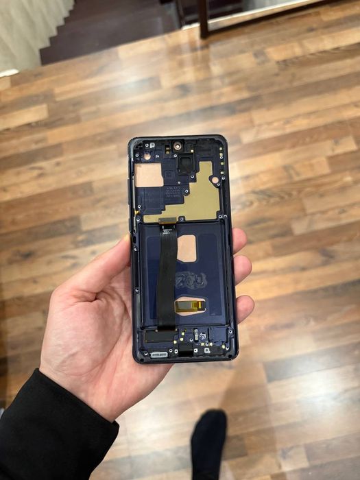 Дисплей Samsung Galaxy S20 Ultra чёрный с отпечатком пальца, экран