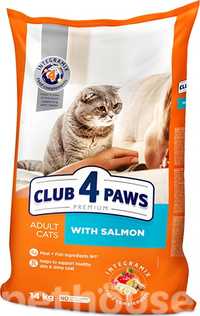 Клуб 4 лапи Premium с лососем 14кг сухой корм для котов
