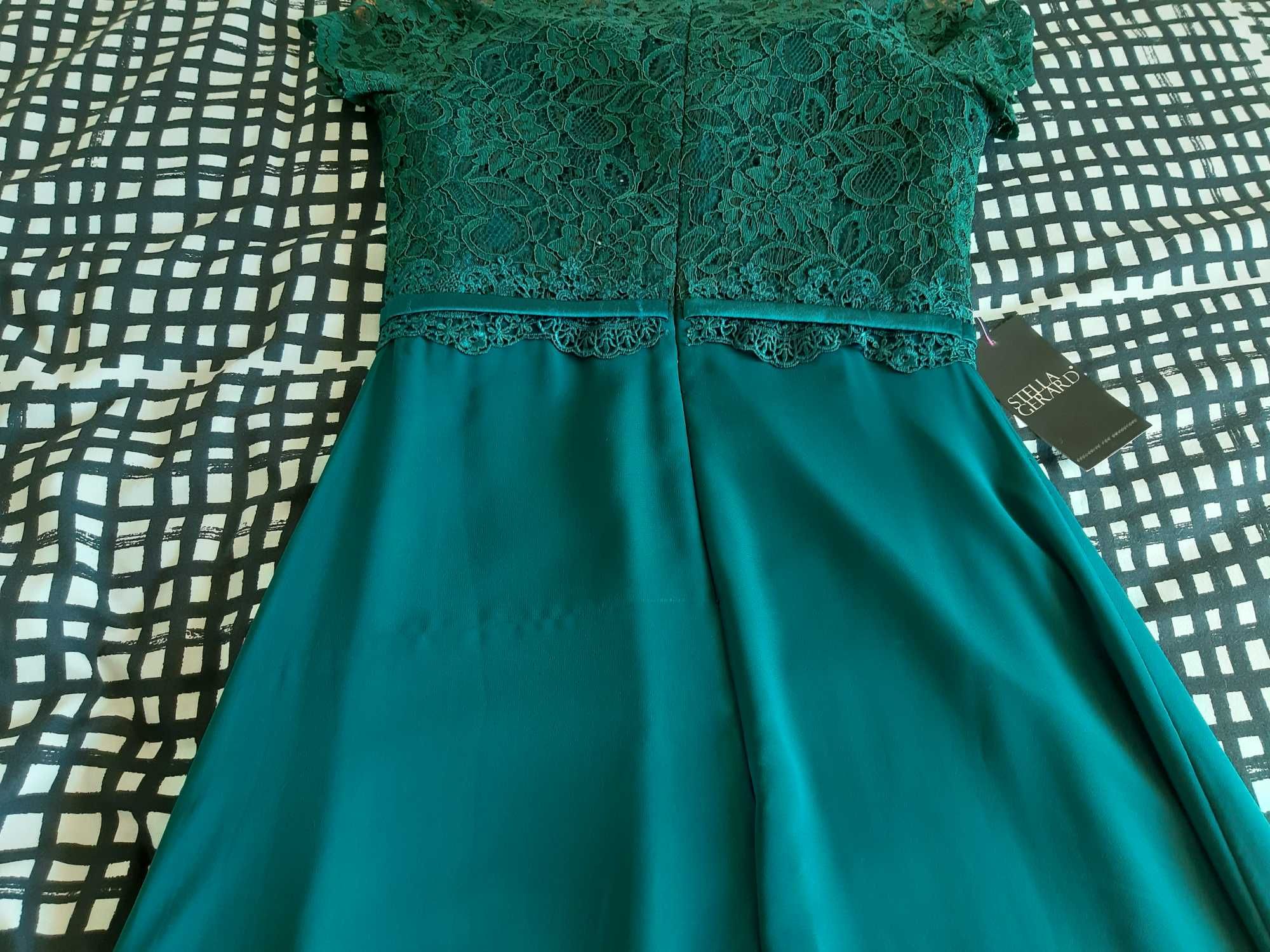 Vestido Verde de manga curta