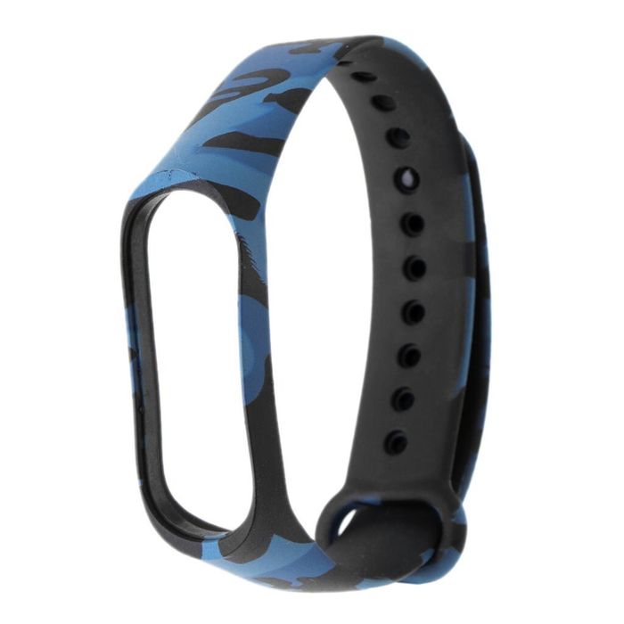 Silikonowa Opaska Zamienna Xiaomi Mi Band 4 / Mi Band 3 Niebieskie Mor
