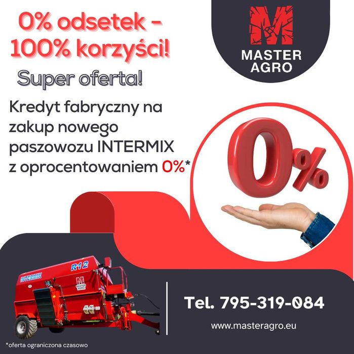 Poziomy paszowóz, wóz paszowy INTERMIX R12 Premium
