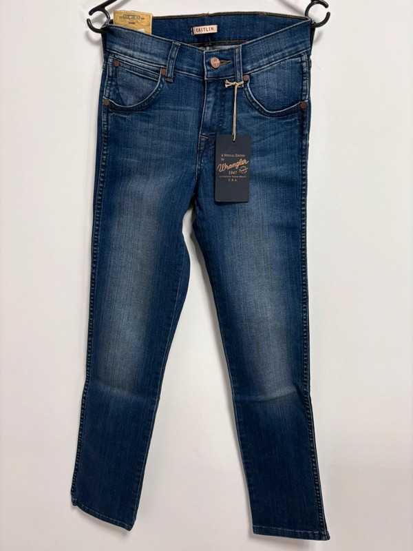 Wrangler Caitlyn W26 L32 Damskie Jeansy Granatowe Slim Fit 98% Bawełna
