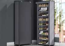 Тканинна шафа для взуття 9 полиць Storage Wardrobe 1099 Сірий