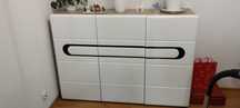 Meble Black Red white komoda i witryna