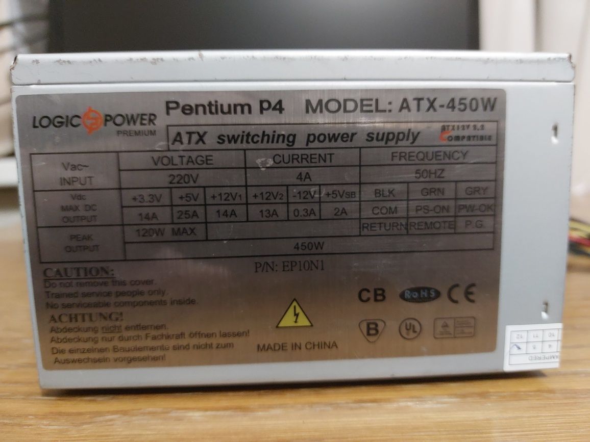 Блок живлення logic power premium pentium p4 atx 450