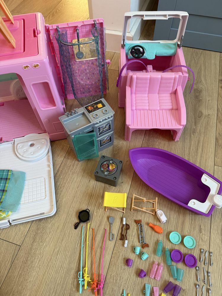 Barbie camper kamper 95% KOMPLETNY