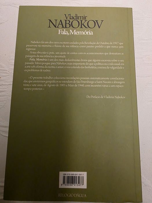 Fala, Memória, Vladimir Nabokov