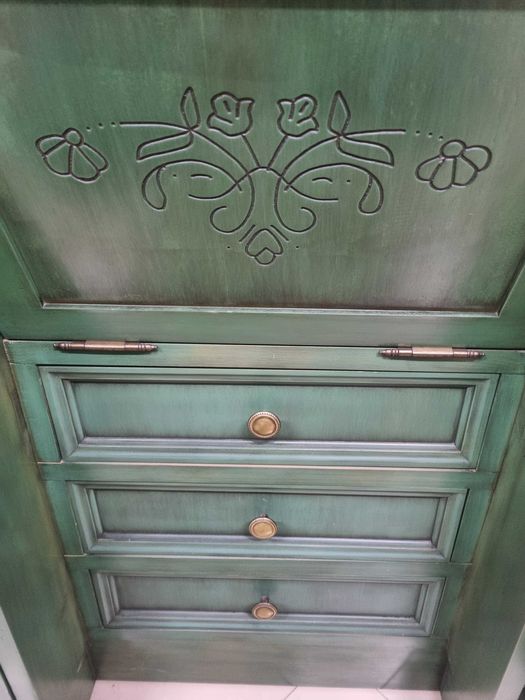 Armário de wc verde estilo vintage 83cms NOVO