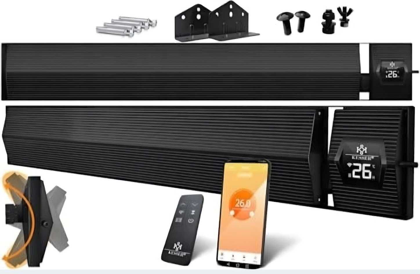 Promiennik grzejnik tarasowy na podczerwień pilot smart WiFi 5-40°C