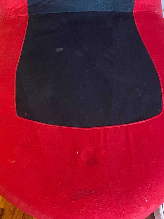 Пуфик банкетка туфелька черно-красный