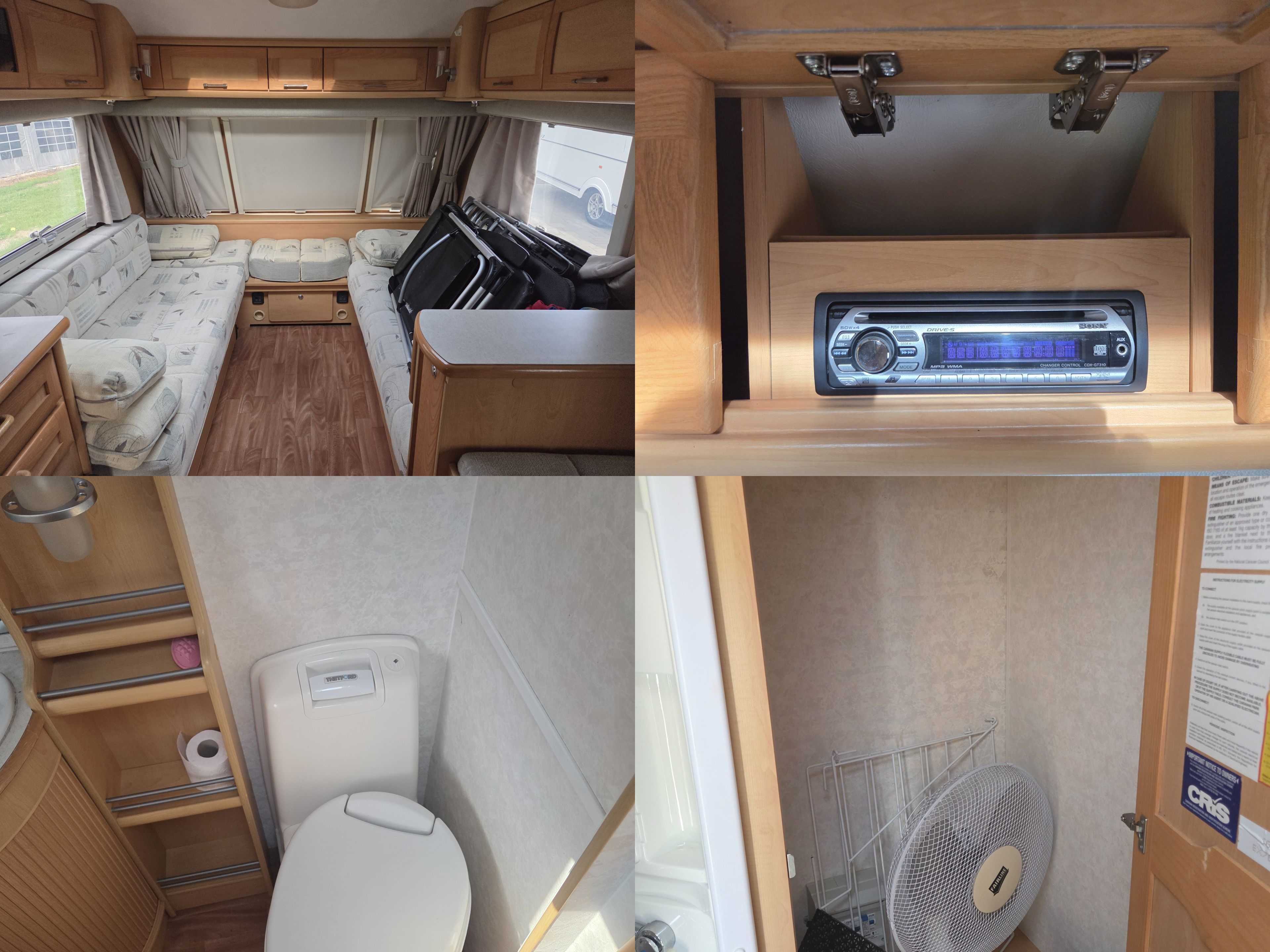 Elddis Odyssey 524 przedsionek i wyposażenie 5 osobowa duża łazienka