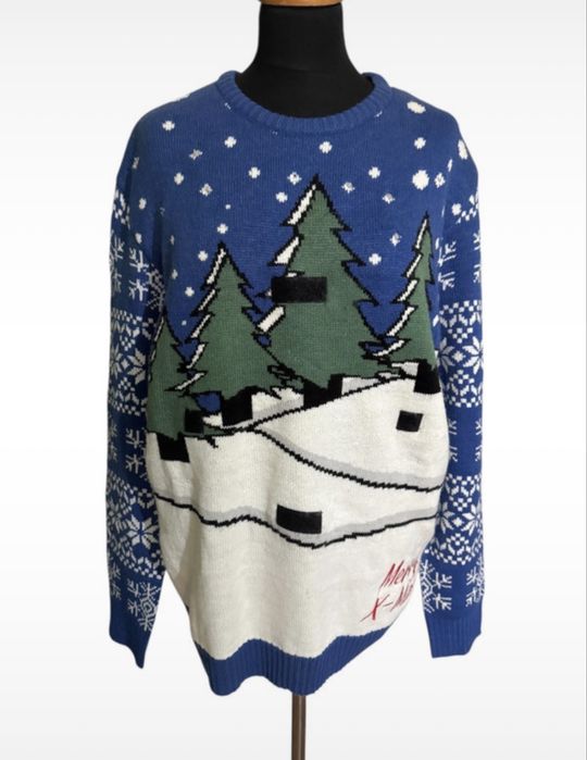 Świetny męski sweter świąteczny merry  christmas XL