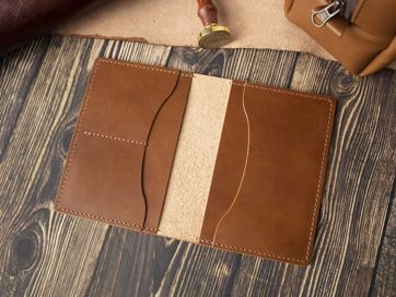 Skórzane portfel, etui na dokumenty, Italian full grain leather