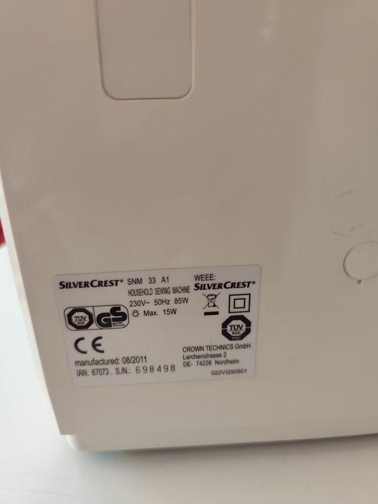 Maszyna do szycia Silver Crest mechaniczna używana stan bardzo dobry