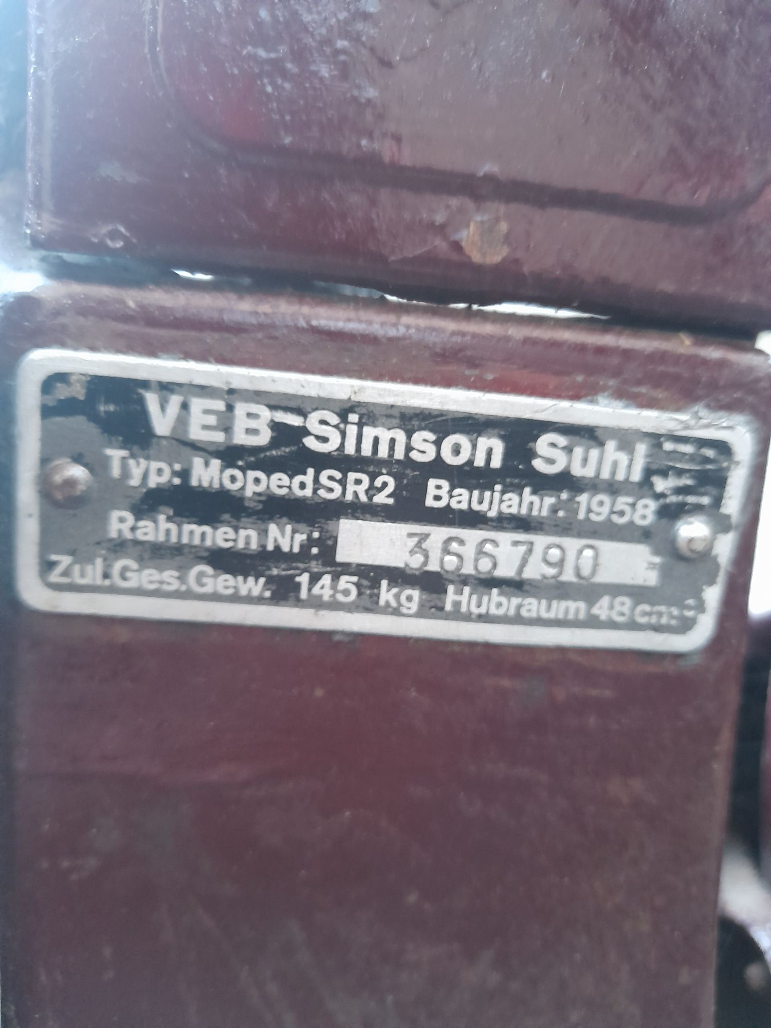 Simson SR2 rocznik 1958