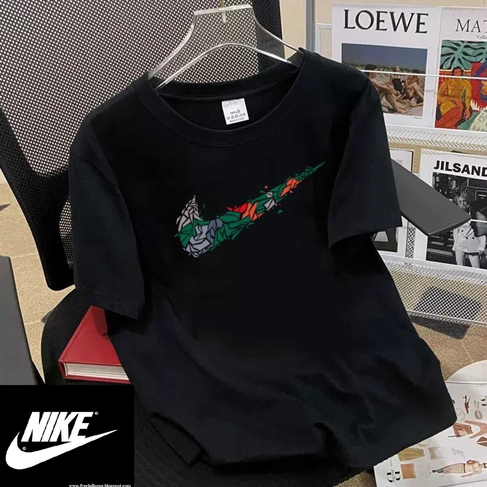 Футболка Nike (Найк) — чёрная или белая, мужская и женская модель