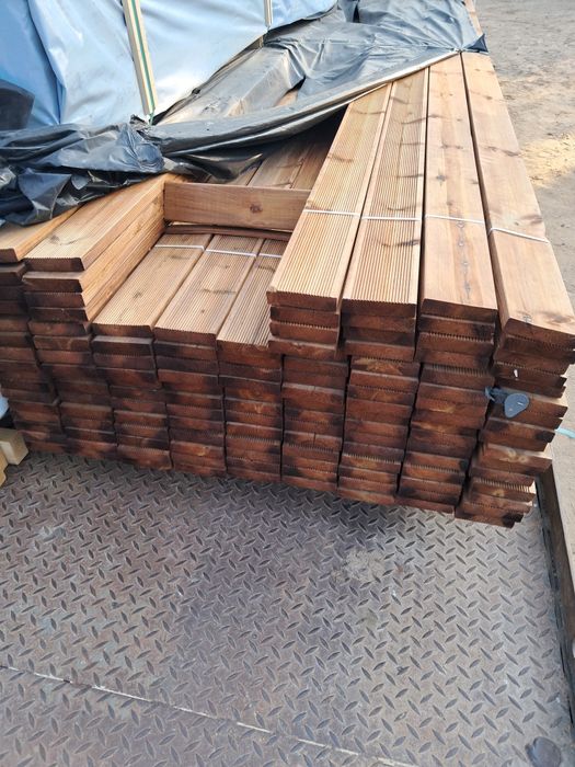 Deska tarasowa sosnowa impregnowana  malowana