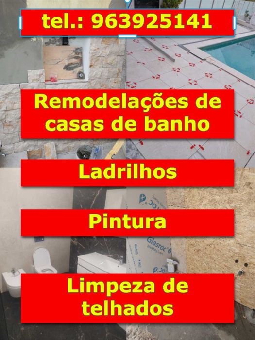 Remodelações, Pinturas, Ladrilhos e outros serviços