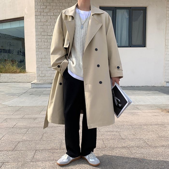 Чоловічий тренч бежевий