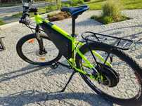 Rower elektryczny e-bike MTB, duży zasięg ok. 200 km
