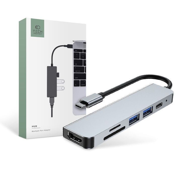 Adapter Tech-Protect V4-Hub 6w1 do laptopów z USB-C