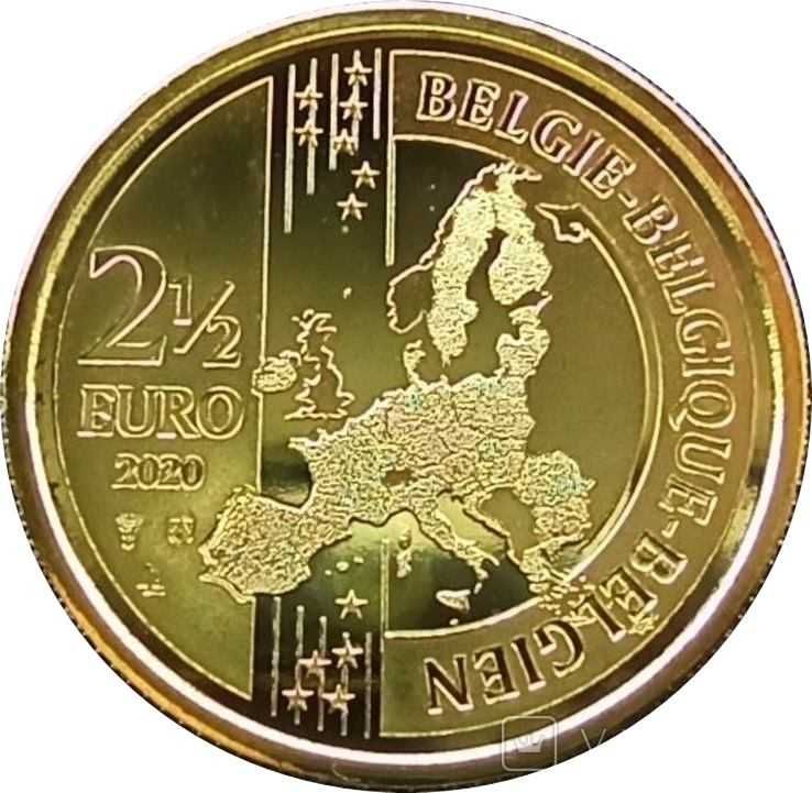 Бельгия 2 1/2 евро, 2020 75 лет миру и свободе в Европе,КРБ