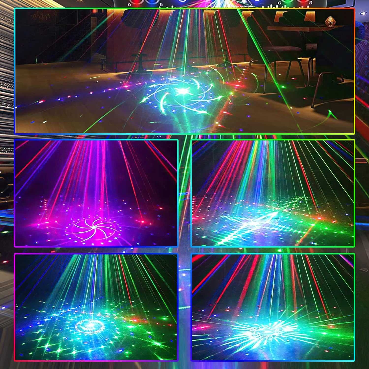 Światło dyskotekowe na imprezę, LED RGB projektor DJ