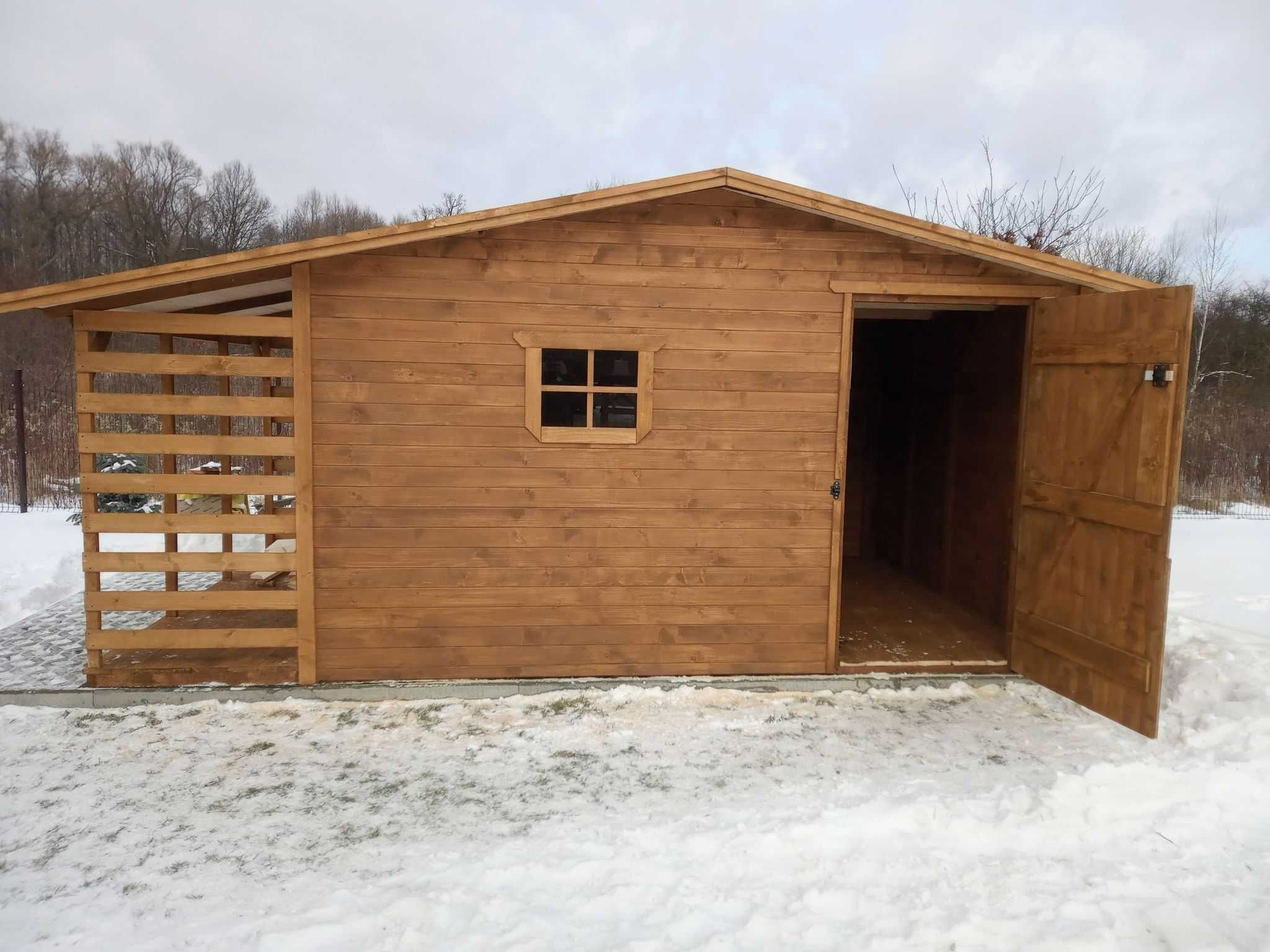 Domek narzędziowy 4x3 z drewutnią 4x.08m *PROMOCJA*