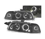 FARÓIS ANGEL EYES FIAT PUNTO 93-99 FUNDO PRETO CCFL