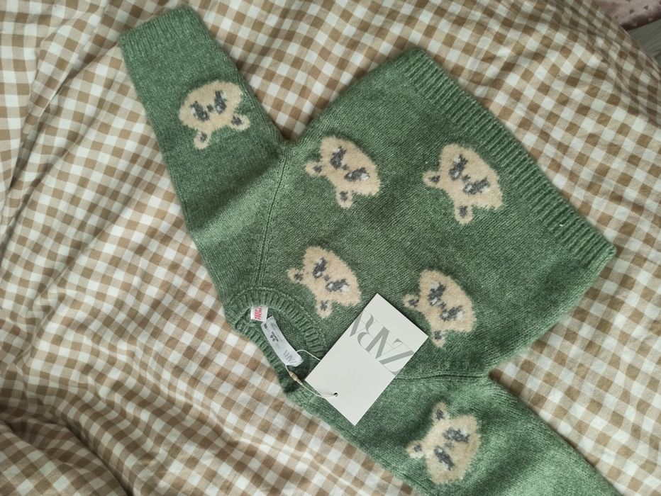 Sweterek niemowlęcy z wełną dla chłopca Zara r. 68