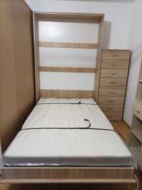 Łóżko chowane w szafie