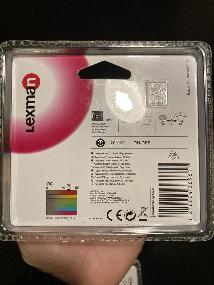 6 Lampadas Lexman LED G10 2.7W (novas)