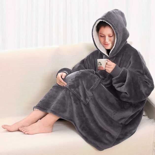 Толстовка-плед з капюшоном\РАСПРОДЖА ДНЯ