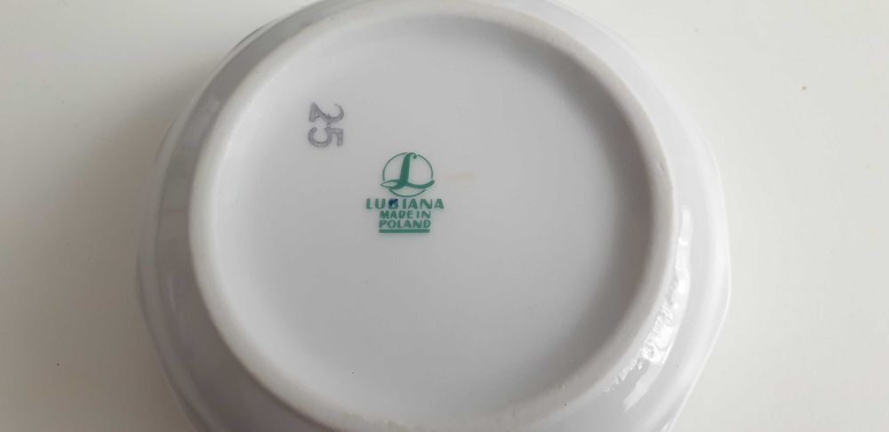 Starocie z Gdyni - Porcelana LUBIANA - zestaw karciany z popielniczkom