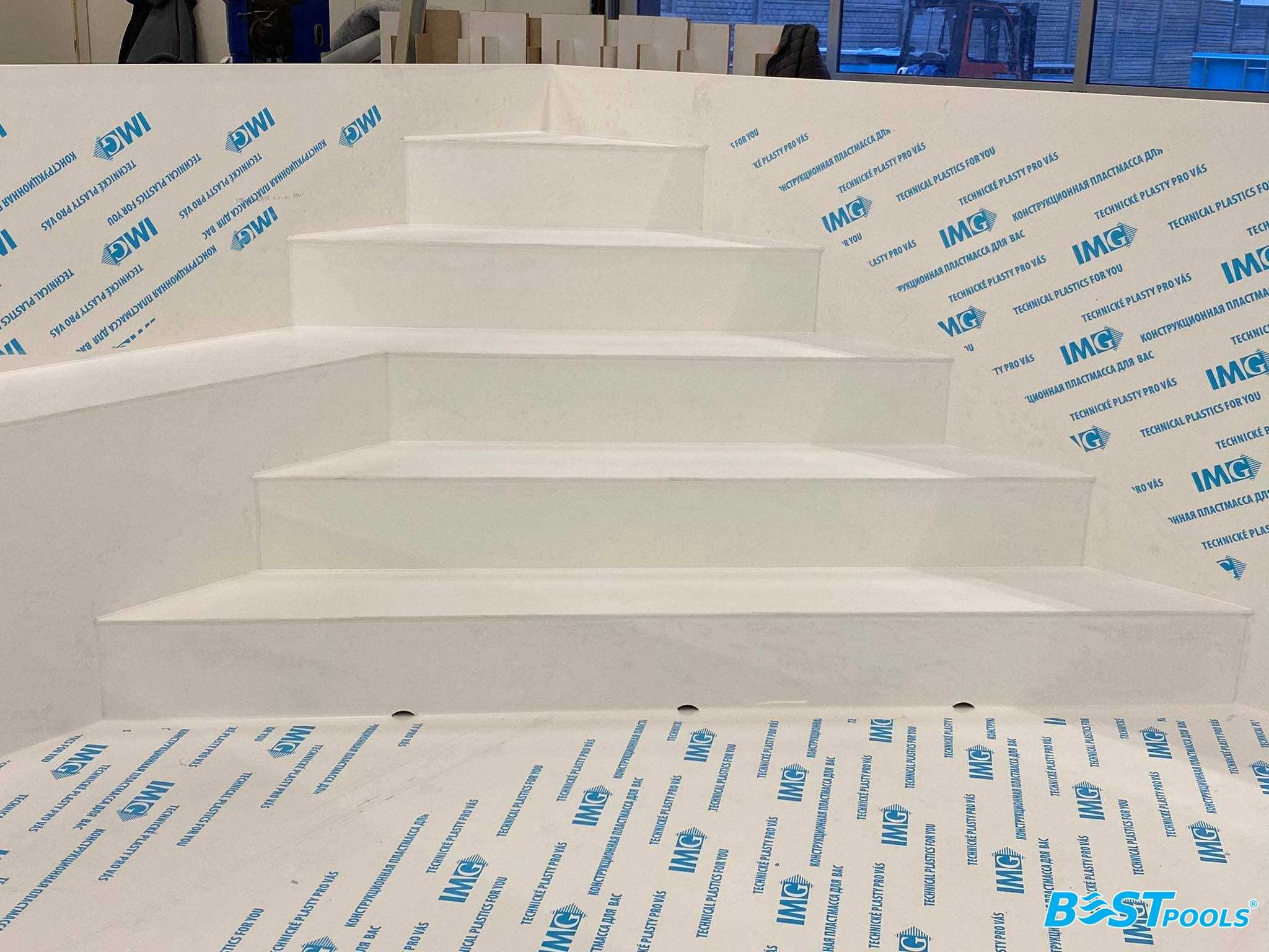 Polipropylenowy basen Mallorka 12x3.5x1.5m z układem filtracyjnym