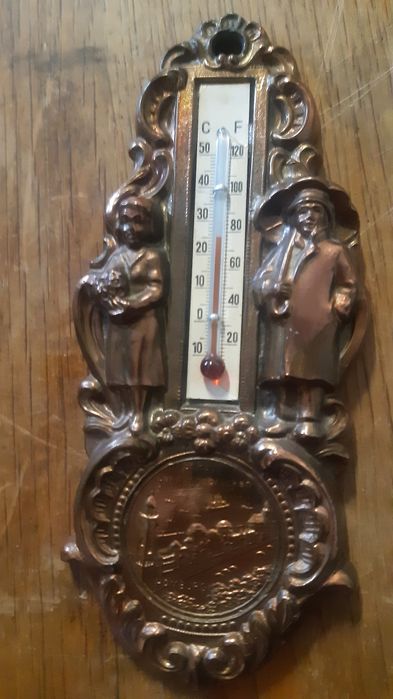 Sprzedam Figurkę Miedzianą z Termometrem
