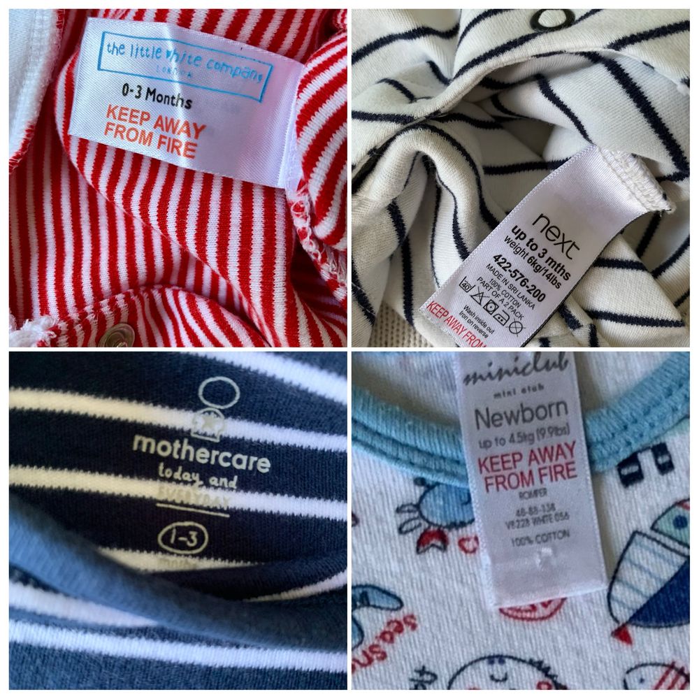 Срочно! Новые ромперы песочники человечки Next Mothercare на 0-3 мес